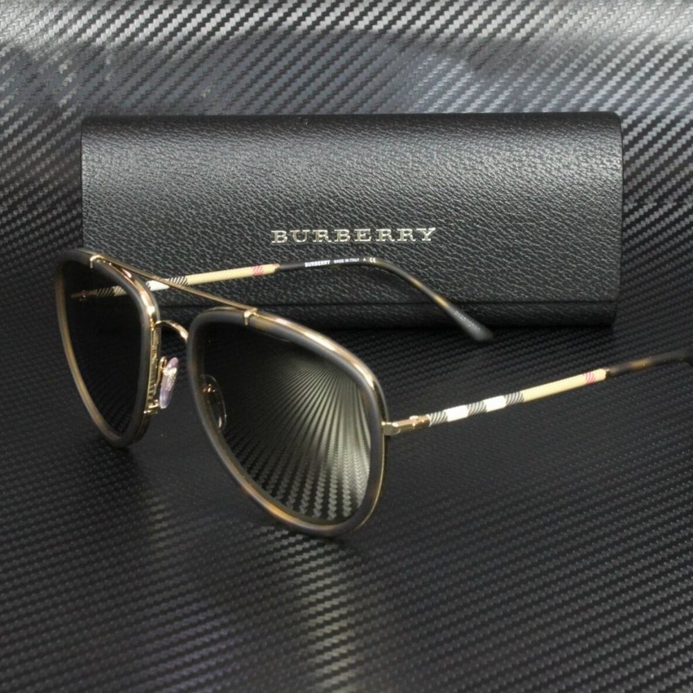 Burberry Men's Havana Mirrored Sunglasses